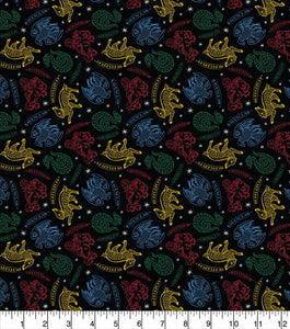 Craft Cotton Company - Harry Potter Mystical Houses Black