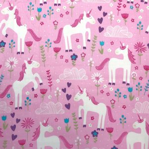 Craft Cotton Company - Unicorns Pink