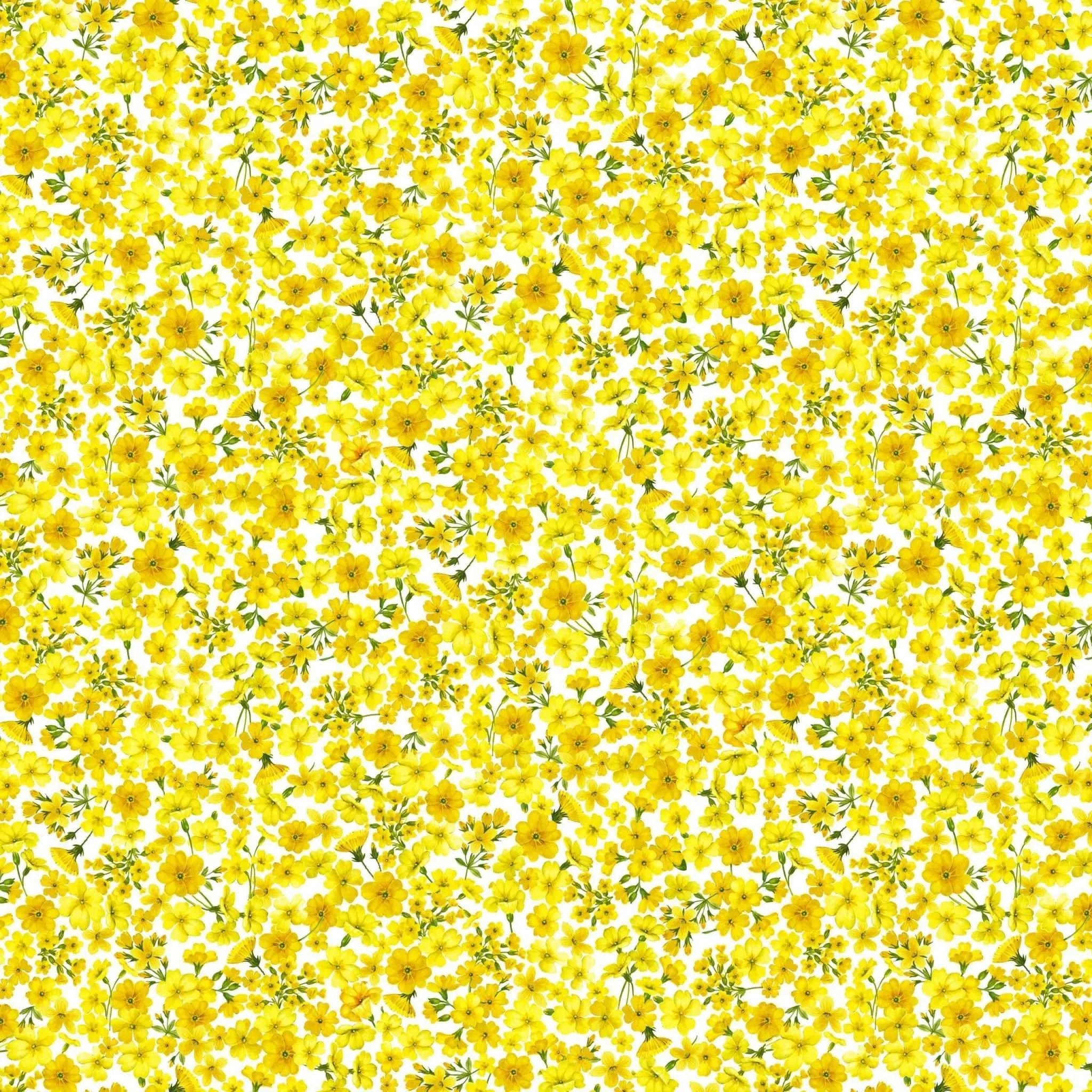 Makower Summer Days Tonal Flower Yellow 2547/Y