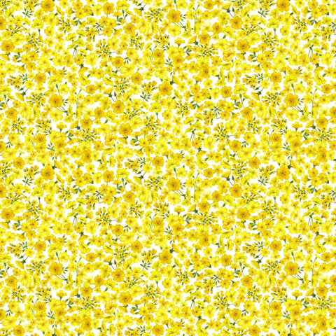 Makower Summer Days Tonal Flower Yellow 2547/Y