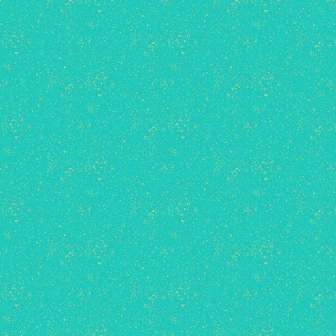 Makower - Linen Texture Turquoise Gold 2566/T