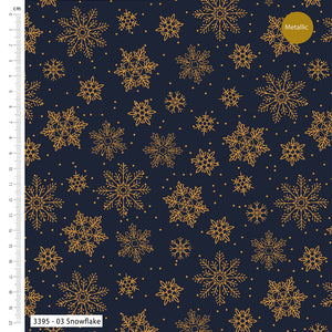 Craft cotton company - Simple Metallic – Christmas – Cotton Prints (3395)