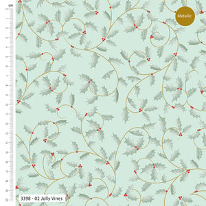 Craft cotton company - Scandi Holly – Christmas – Cotton Prints (3398)