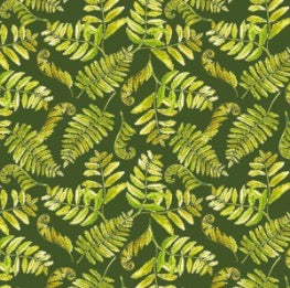 Make+Believe - Debbie Shore A Country Walk Fern green - Organic Cotton 2967-04