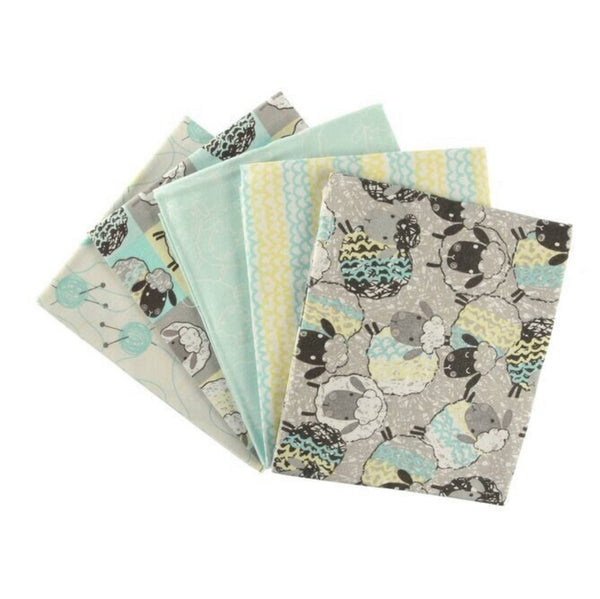 Knitting Sheep – 5 x Fat Quarter Bundle