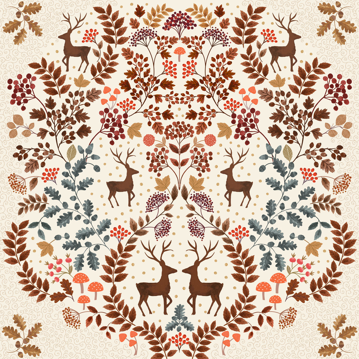 Lewis & Irene - Cranborne Chase 56″ quilt panel – A872