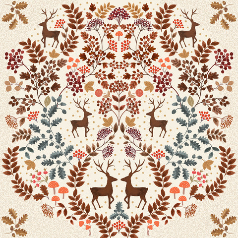 Lewis & Irene - Cranborne Chase 56″ quilt panel – A872