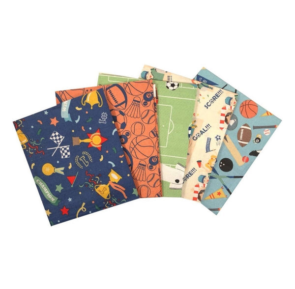 Team Player Sports – 5 x Fat Quarter Bundle