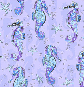 Make+Believe - Sea in Colour by The Crafty Lass organic cotton - Ocean Wonders Seahorses 2969-04