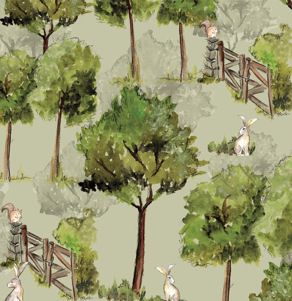 Make+Believe - Debbie Shore A Country Walk Animals of the wood - Organic Cotton 2967-06