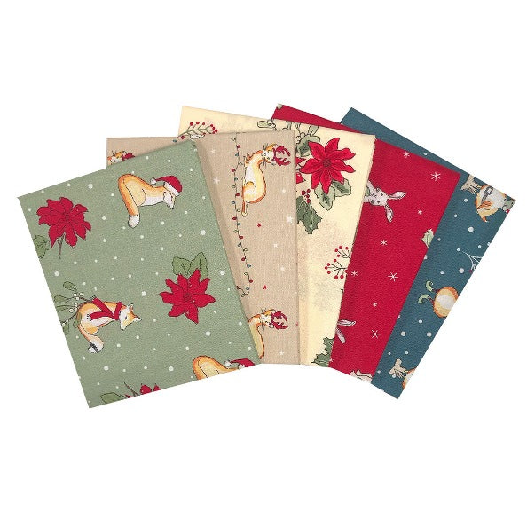 Christmas Critters by Debbie Welshpool – 5 x Fat Quarter Bundle