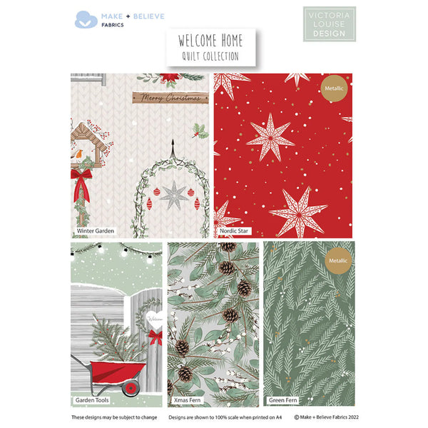 Victoria Louise Designs - Welcome home wreath – 5 x Fat Quarter Bundle