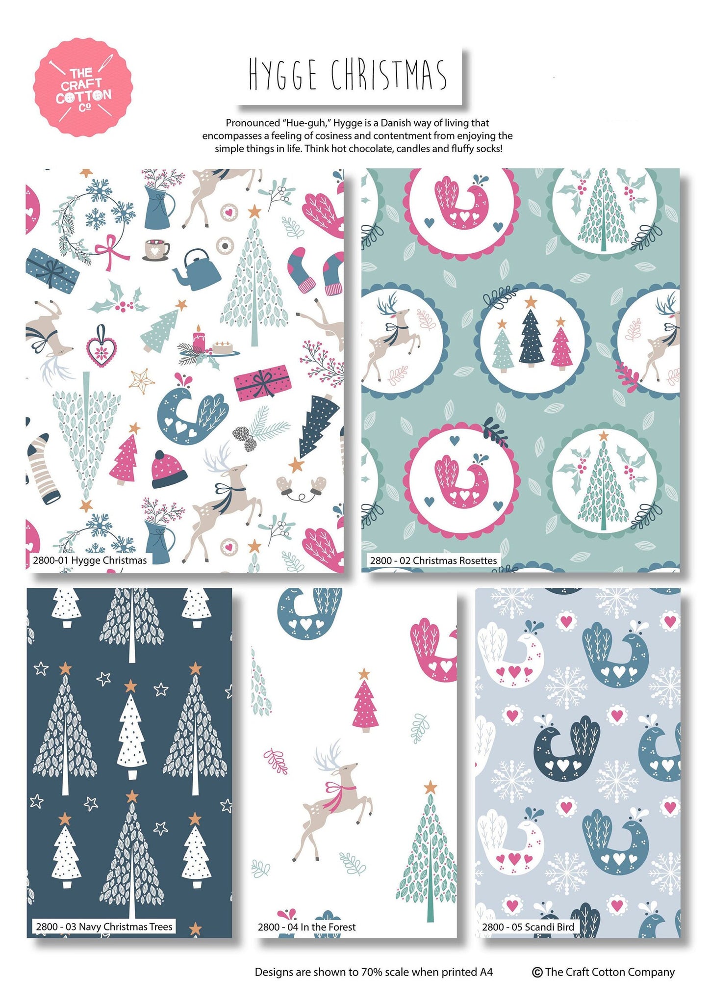 Hygge Christmas – 5 x Fat Quarter Bundle