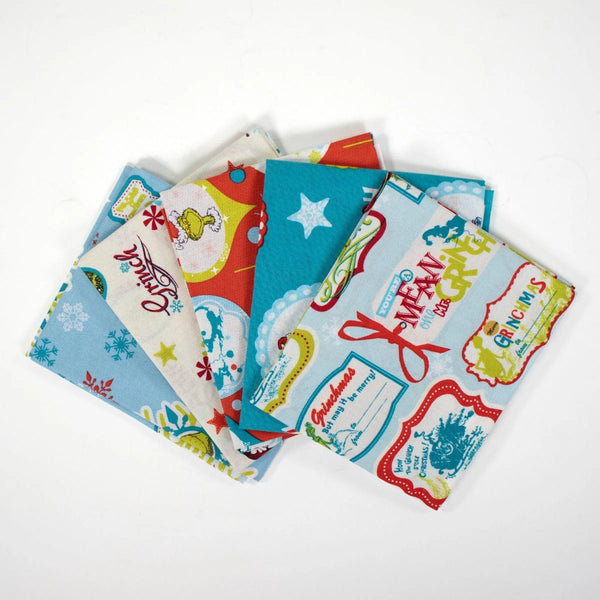 The Grinch Bold Christmas – 5 x Fat Quarter Bundle