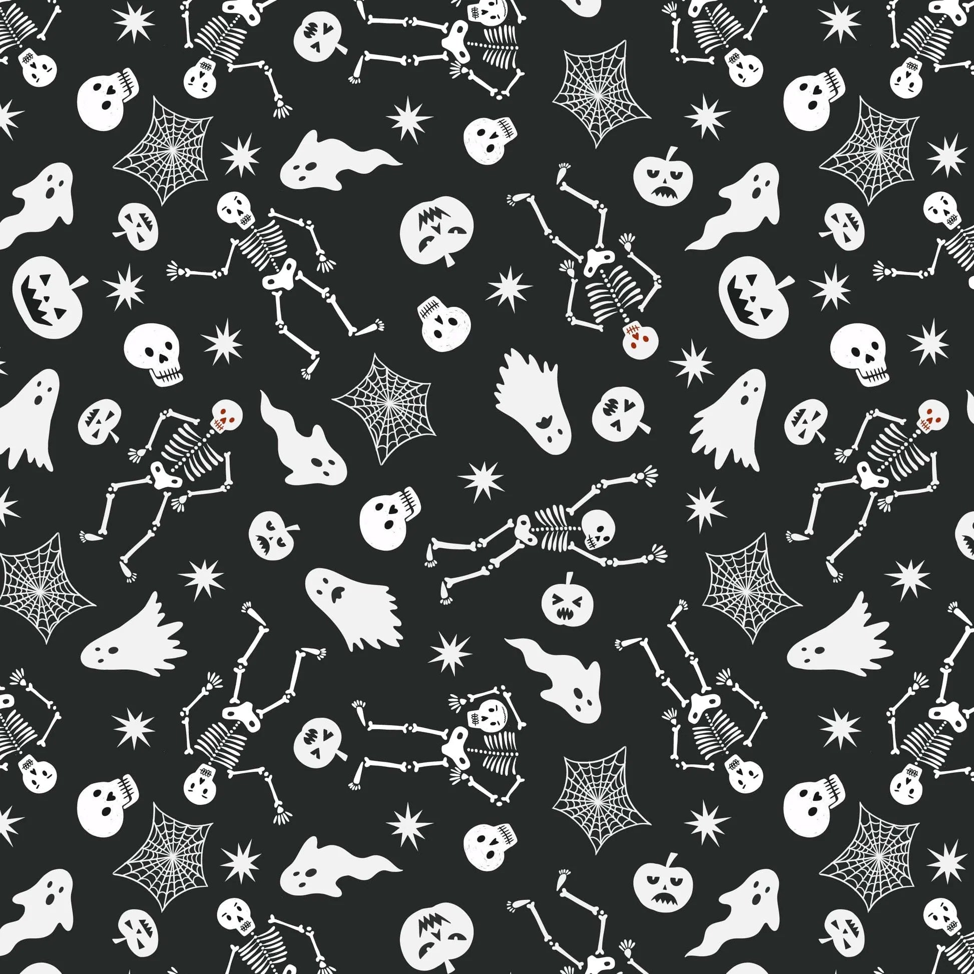 Lewis & Irene - Witchy Woods Spooky Friends on Black (glow in the dark!) A885C