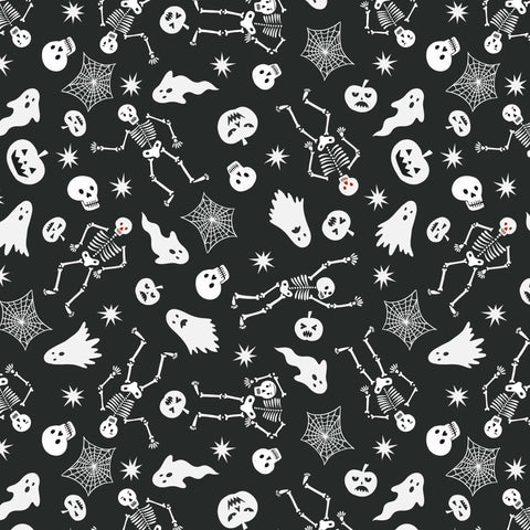 Lewis & Irene - Witchy Woods Spooky Friends on Black (glow in the dark!) A885C