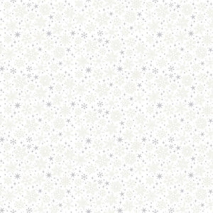 Makower - Christmas - Snowflake D# 2364 W1 silver cream on white