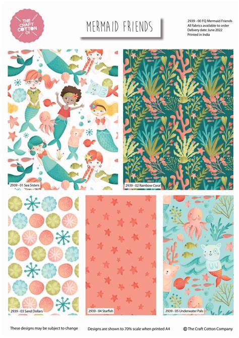 Fat Quarter bundle - Mermaid Friends