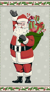 Makower - Christmas retro HOHO panel Santa 2/571C