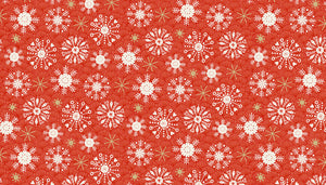 Makower - Merry - Snowflake Red 2115