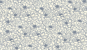 Makower - Indigo 2154 Chrysanthemum