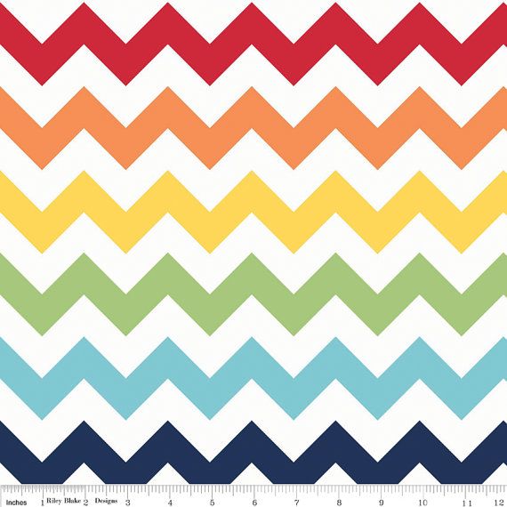 Riley Blake - C320 Rainbow Chevron