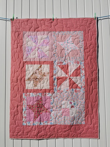 Handmade Pink Patchwork Quilt