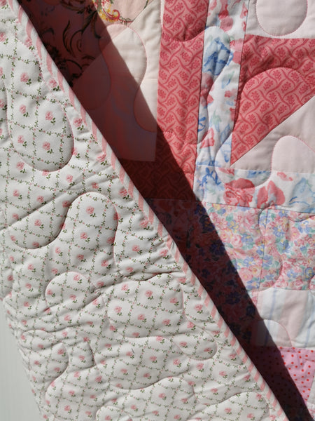 Handmade Pink Patchwork Quilt