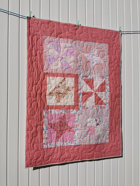 Handmade Pink Patchwork Quilt