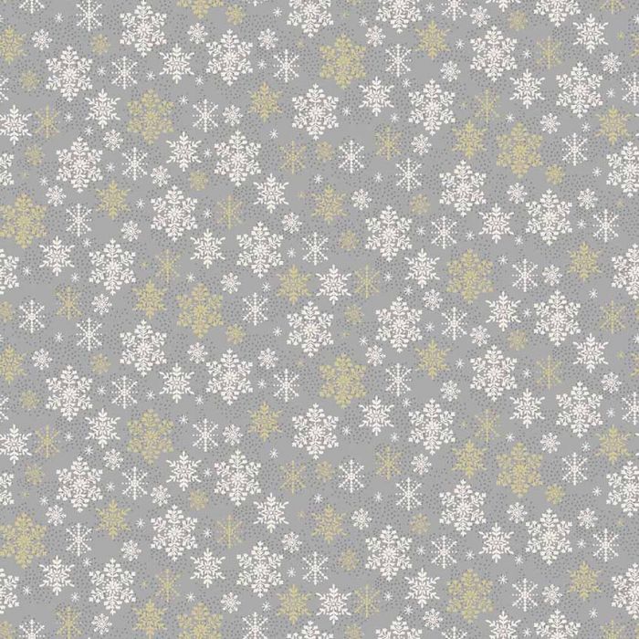 Makower Scandi Christmas Large Snowflake Grey 2358S