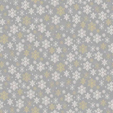 Makower Scandi Christmas Large Snowflake Grey 2358S