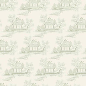 Tilda Escape To The Country Toile - China Green Grey